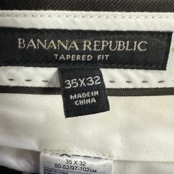 Banana Republic Marzotto Tessuto Wool Pants Dress Mens 35X32 Brown Tailored‎ Fit - Picture 3 of 8